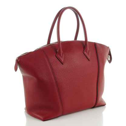 Louis Vuitton Veau Cachemire Soft Lockit MM Griotte 3 of 7
