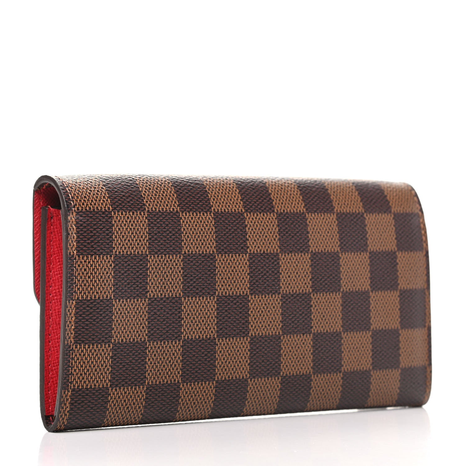 Louis Vuitton Damier Ebene Emilie Wallet Red 3 of 6