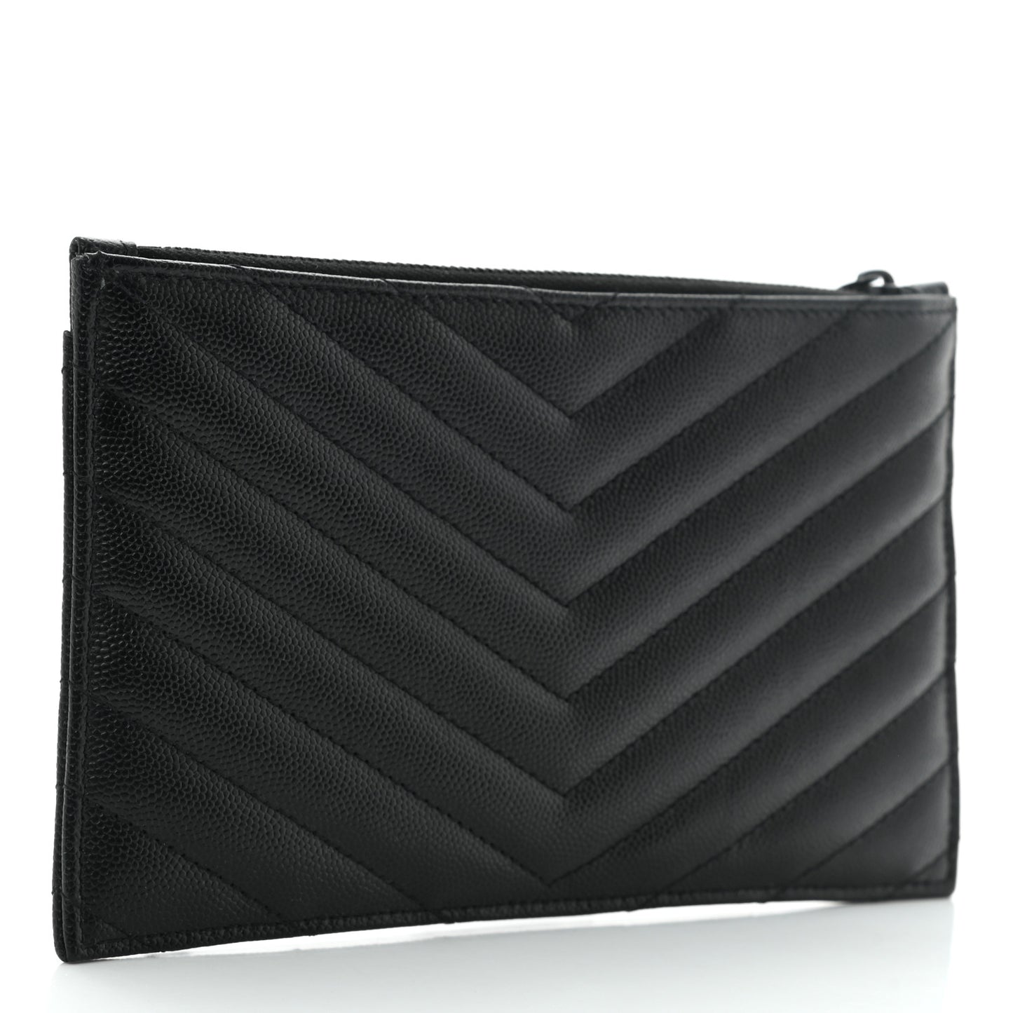 Grain De Poudre Chevron Monogram Bill Pouch Black