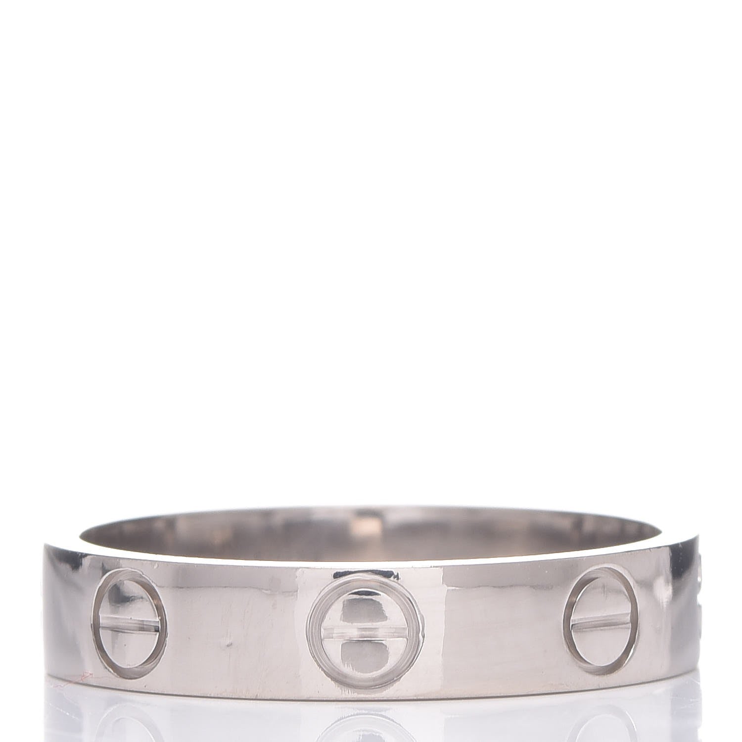 Cartier 18K White Gold 3.5mm LOVE Wedding Band Ring 49 4.75 11 of 12