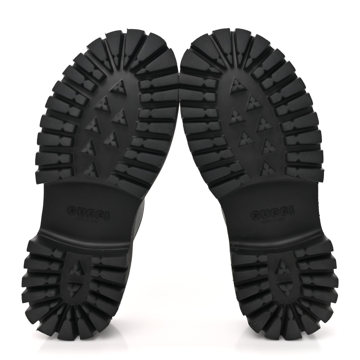 Gucci Rubber GG Monogram Perforated Elea Platform 55mm Lug Sole Sandals 40 Black 5 of 8