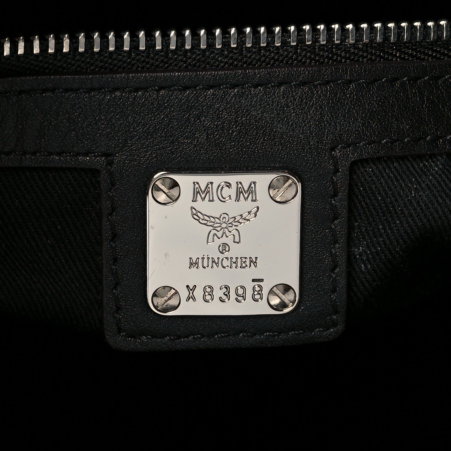 MCM Calfskin Ottomar Monogram Medium Klara Hobo Black 6 of 11