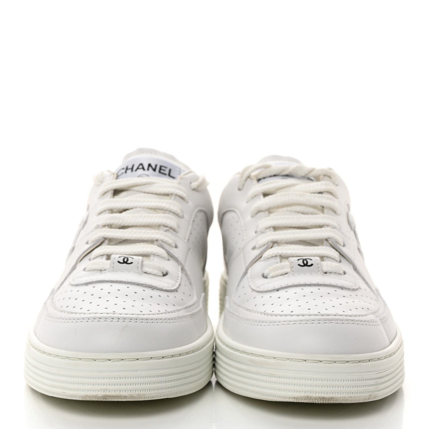 Chanel Calfskin CC Womens Sneakers 38 White 2 of 10