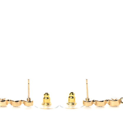Chanel Crystal CC Drop Earrings Gold 3 of 4