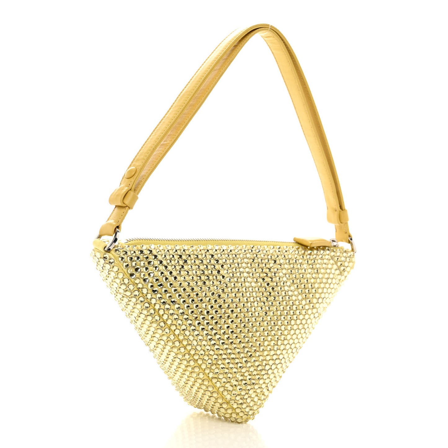Satin Crystal Triangle Pouch Ananas