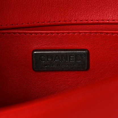 Chanel Galuchat Stingray Small Boy Flap Red 6 of 9