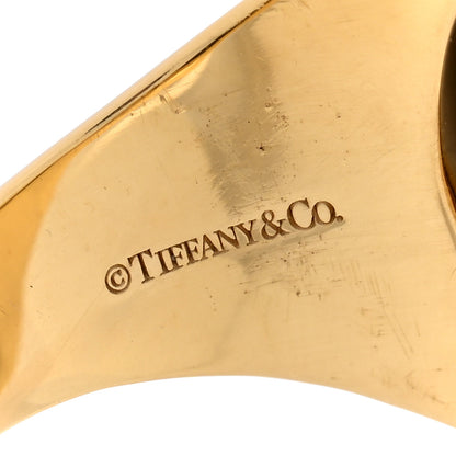 Tiffany 18K Yellow Gold Onyx Signet Ring 63 10.5 4 of 6