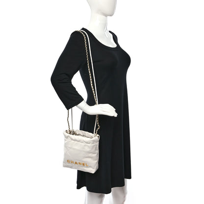 Chanel Shiny Calfskin Quilted Mini Chanel 22 White 2 of 9