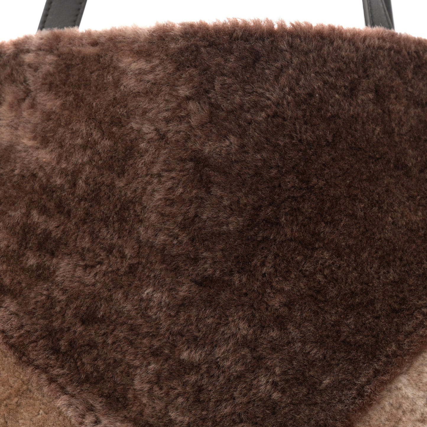 Shearling Large Puzzle Fold Tote Multicolor