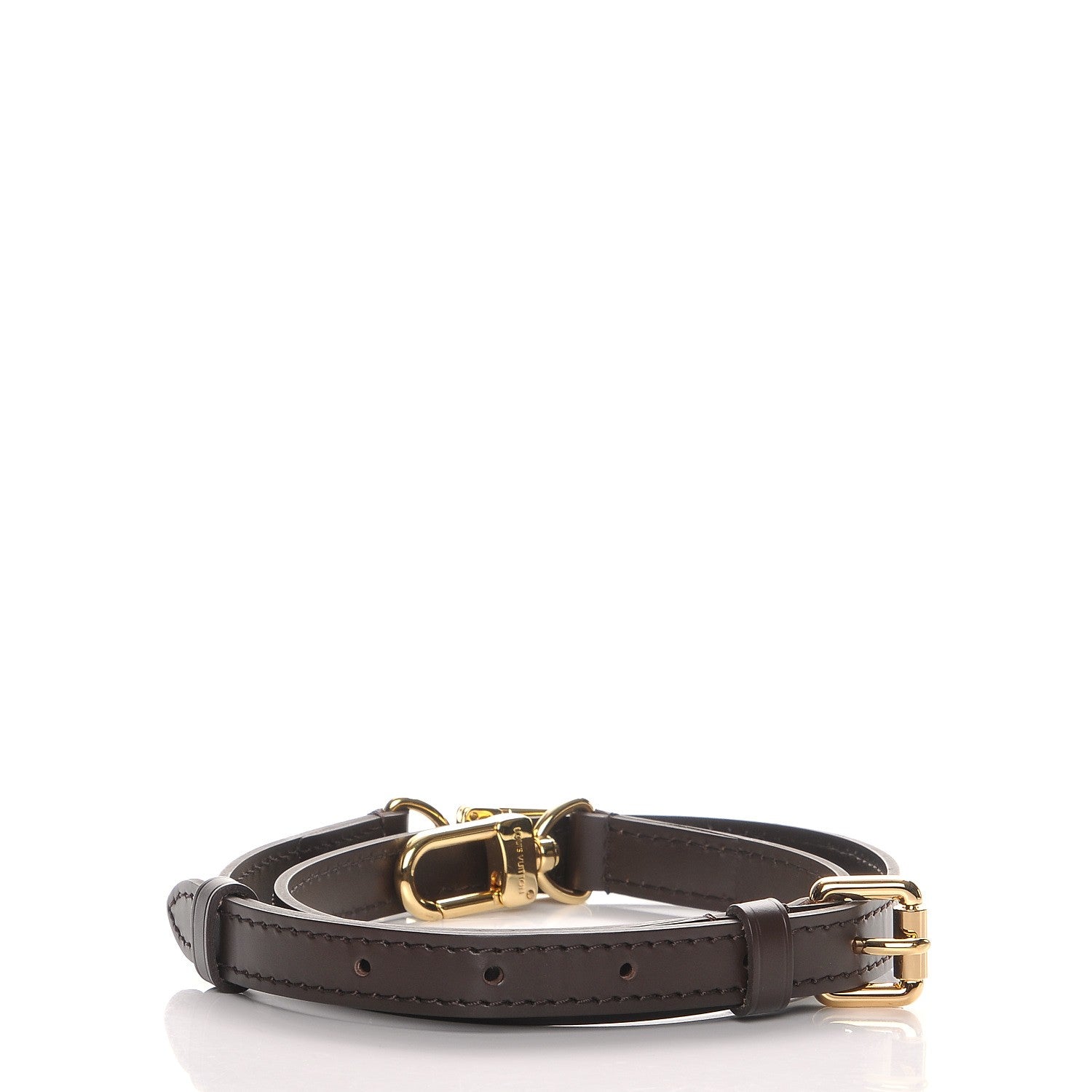 Louis Vuitton Calfskin 12mm Adjustable Shoulder Strap Brown 2 of 4