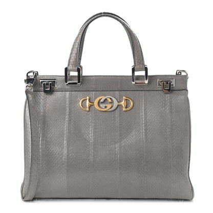 Gucci Elaphe Medium Zumi Top Handle Bag Dusty Grey 1 of 10