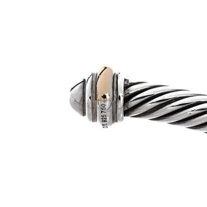 David Yurman Sterling Silver 18K Yellow Gold 4mm Cable Classics Bracelet 3 of 4