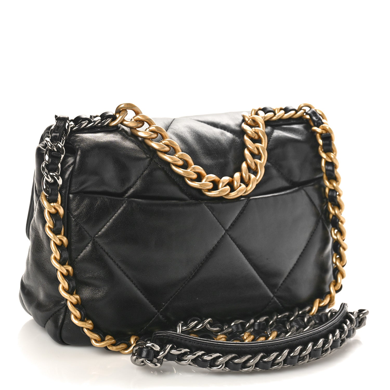 Chanel Lambskin Quilted Medium Chanel 19 Flap Black 2 of 10