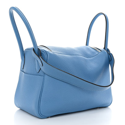 Hermes Taurillon Clemence Lindy 26 Bleu Paradis 3 of 12