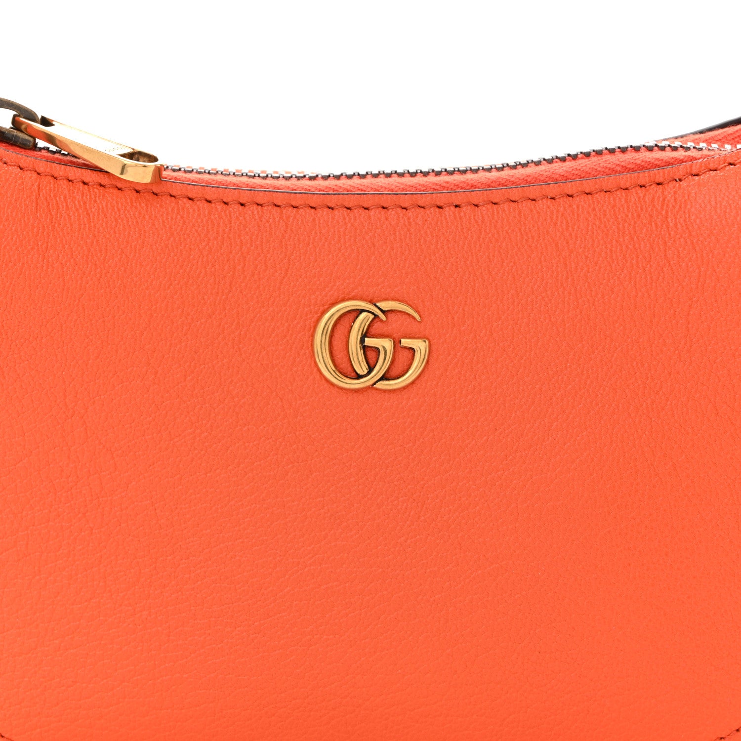 Gucci Goatskin Mini Aphrodite Shoulder Bag Orange 8 of 10