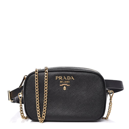 Prada Saffiano Belt Bag Black 1 of 10