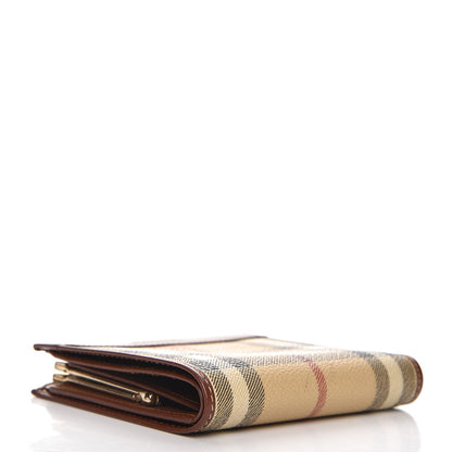 Burberry Haymarket Check French Wallet Brown 4 of 8