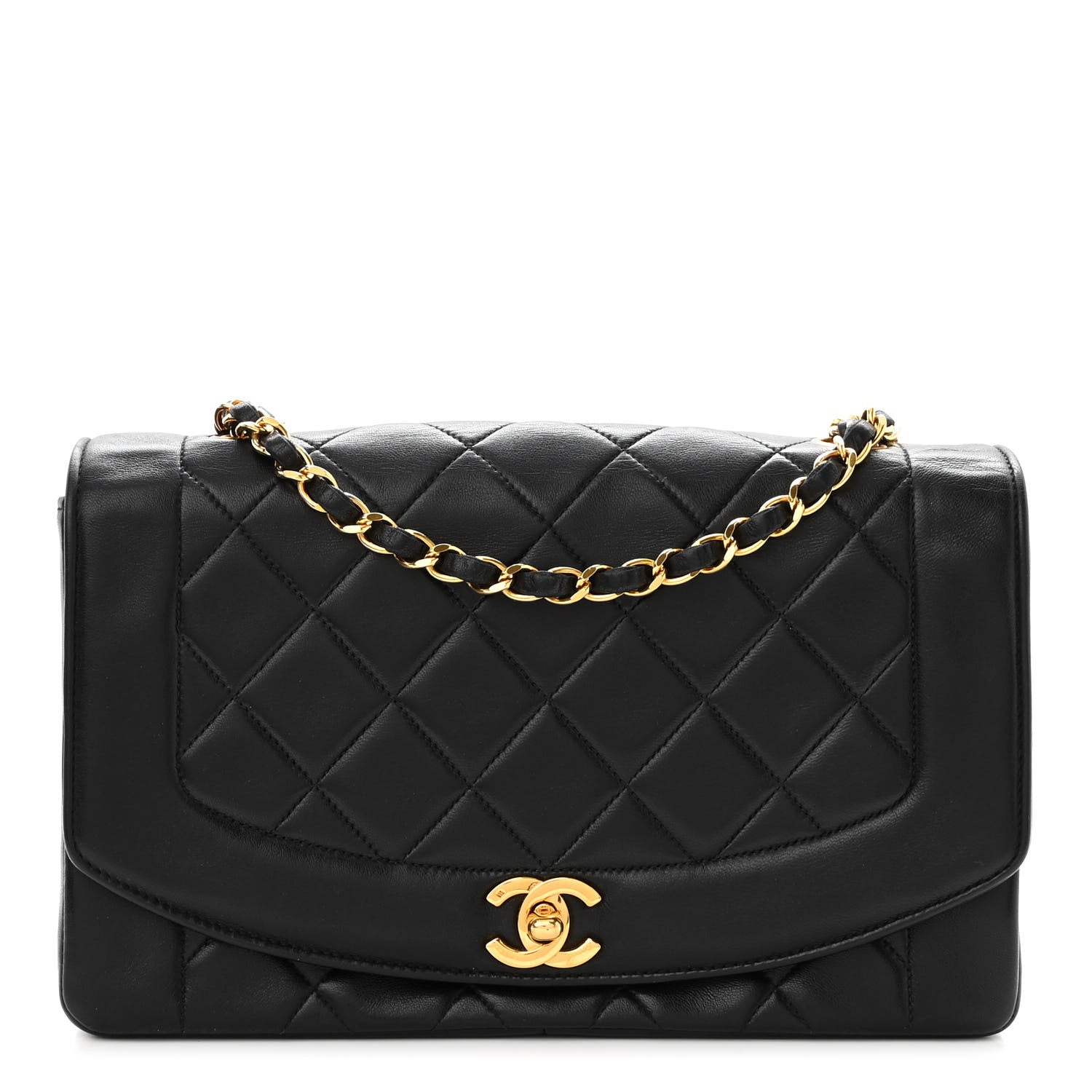 Chanel Lambskin Quilted Medium Single Flap Black 1 of 10