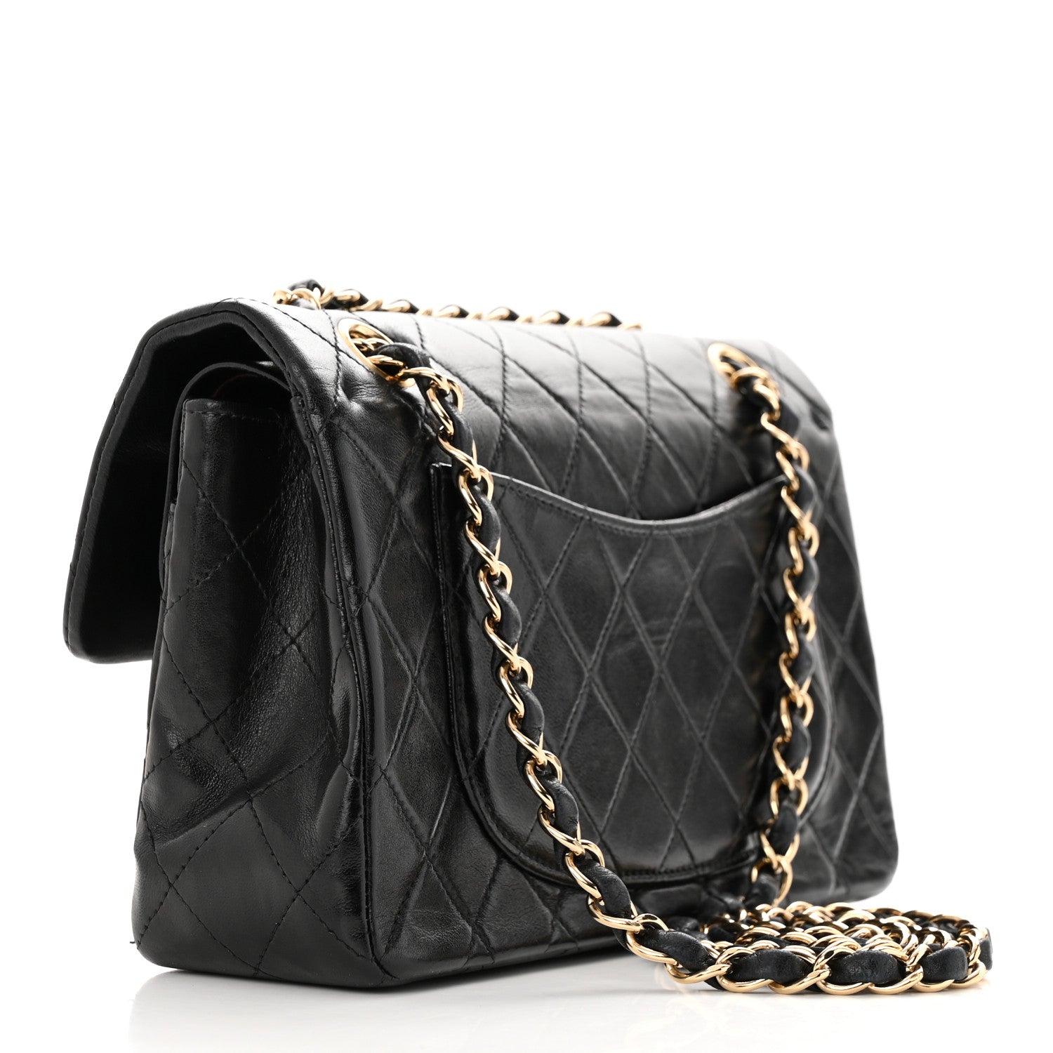 Chanel Lambskin Quilted Medium Double Flap Black 3 of 21