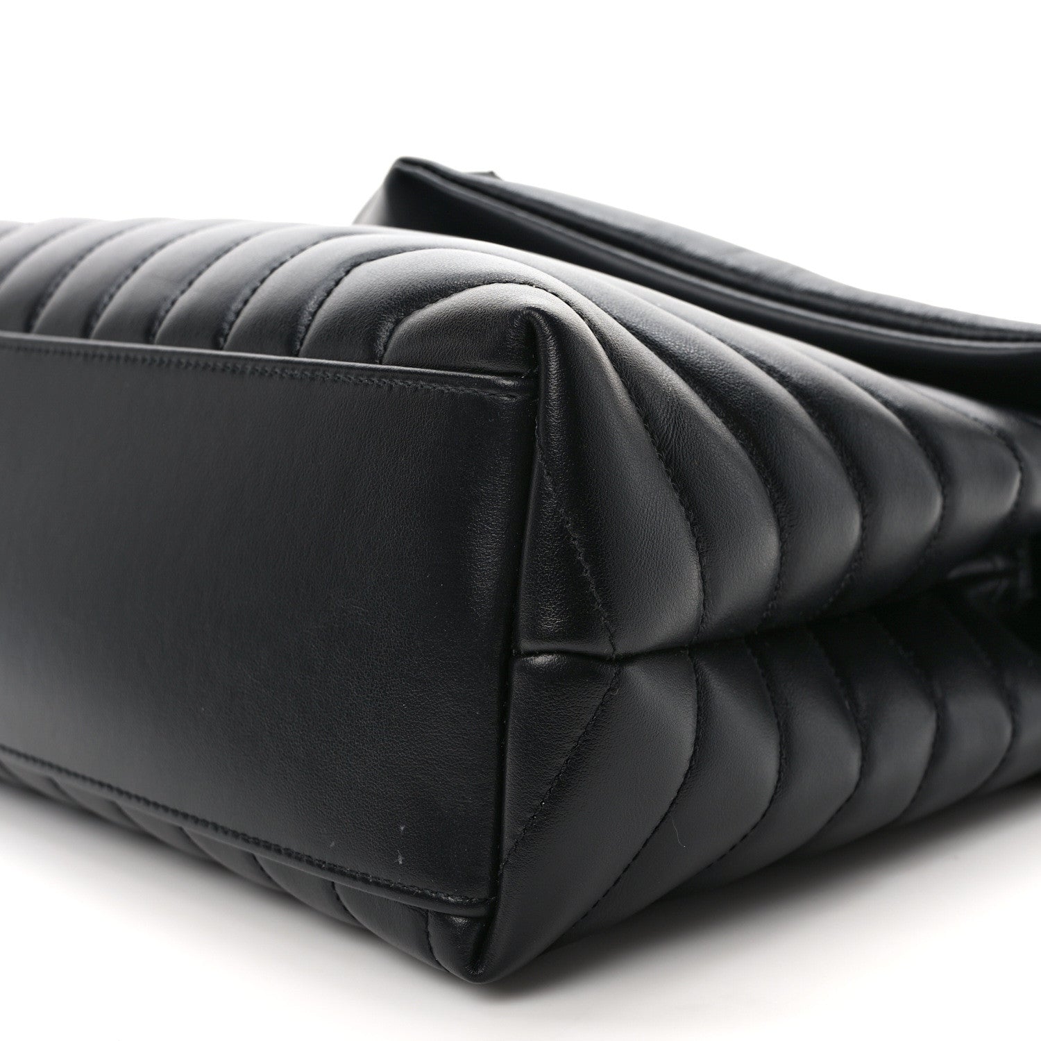 Saint Laurent Calfskin Y Quilted Monogram Monochrome Medium Loulou Chain Satchel Black 9 of 10