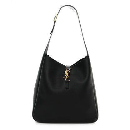 Saint Laurent Smooth Calfskin Large Le 5 A 7 Soft Hobo Black 1 of 10