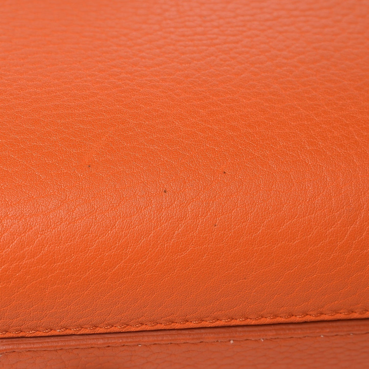 Crisped Calfskin Mini Tie Knot Tote Burnt Orange