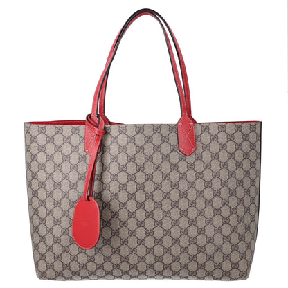 Gucci GG Supreme Monogram Medium Reversible Tote Beige Red 1 of 10