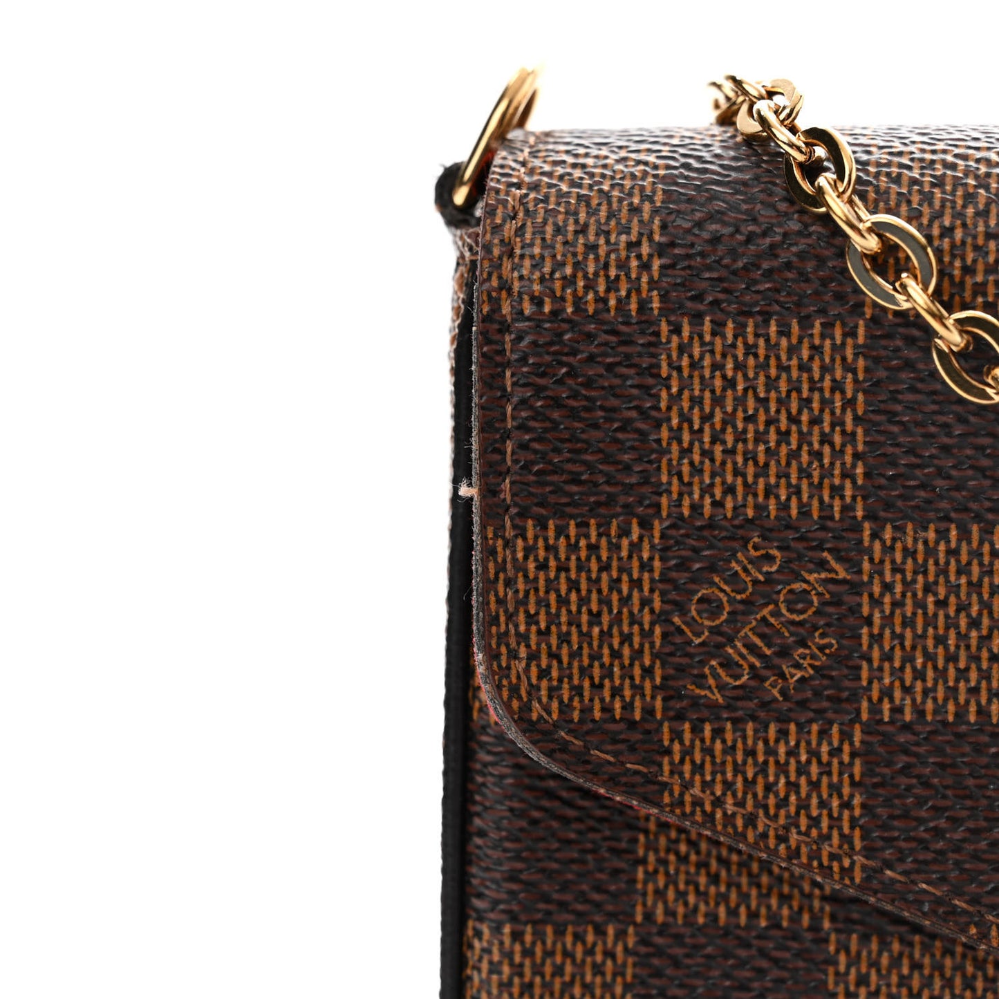 Damier Ebene Pochette Felicie Chain Wallet