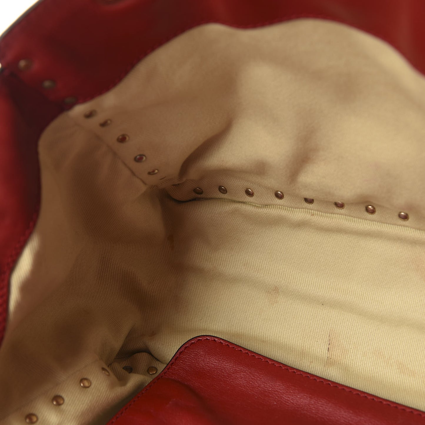 Vitello Small Rockstud Tote Rosso Valentino