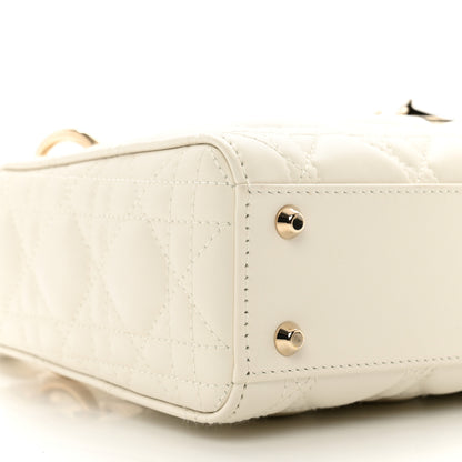 Christian Dior Lambskin Cannage Mini Lady Dior White 8 of 9