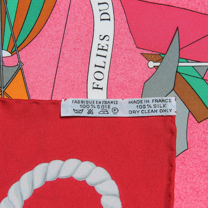 Hermes Silk Les Folies Du Ciel Scarf 90 7 of 7
