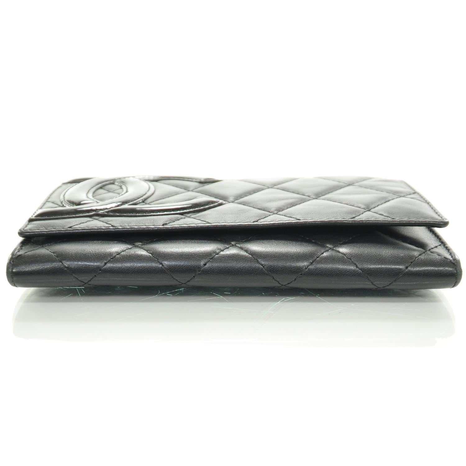 Chanel Calfskin Quilted Cambon Flap Wallet Black 4 of 9