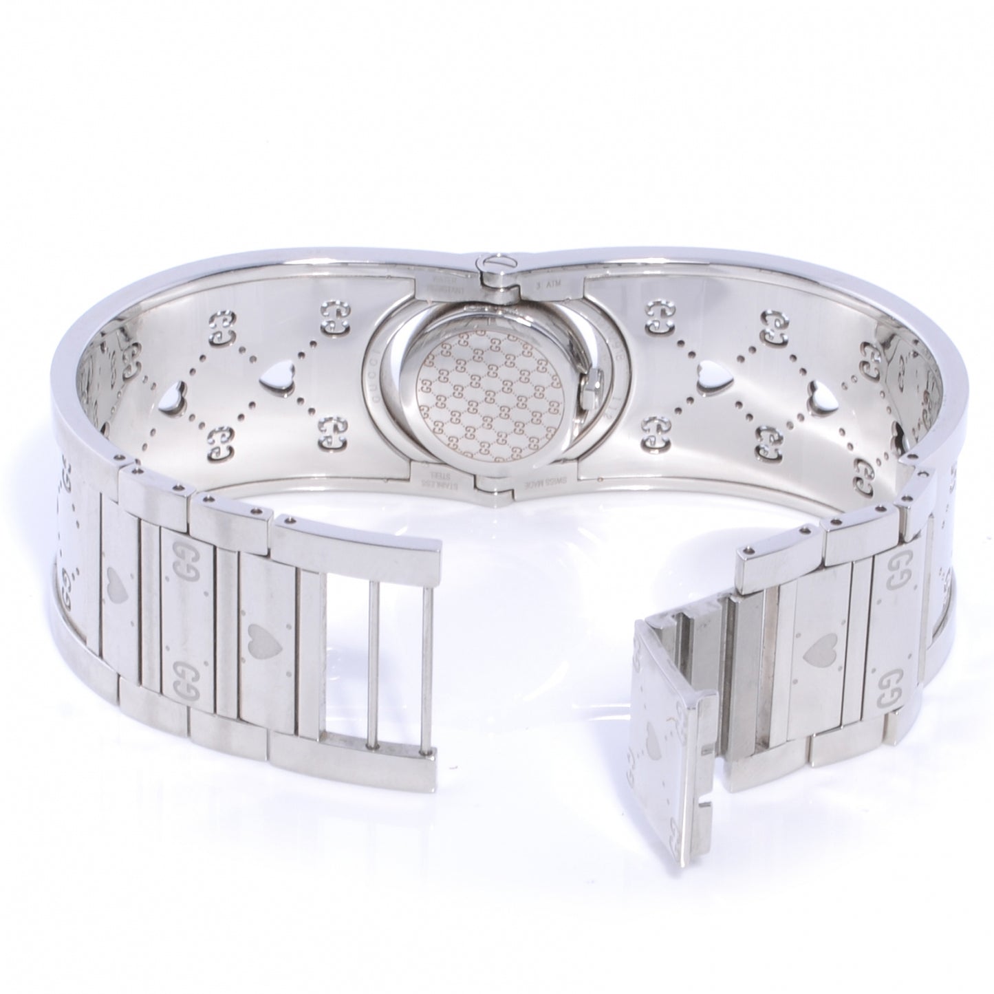 Stainless Steel Mother of Pearl 23mm Twirl Heart Quartz Watch