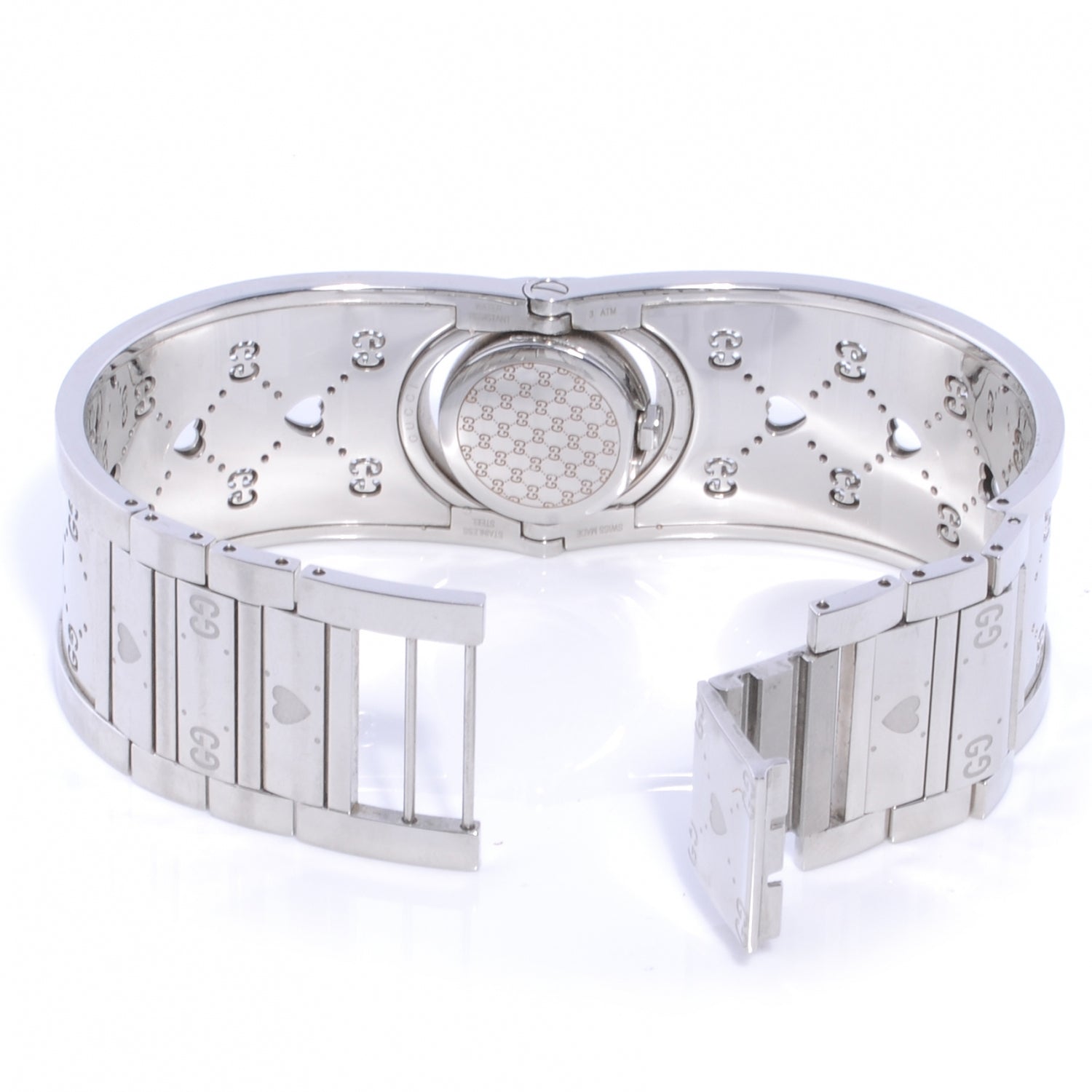 Gucci Stainless Steel Mother of Pearl 23mm Twirl Heart Quartz Watch 4 of 5