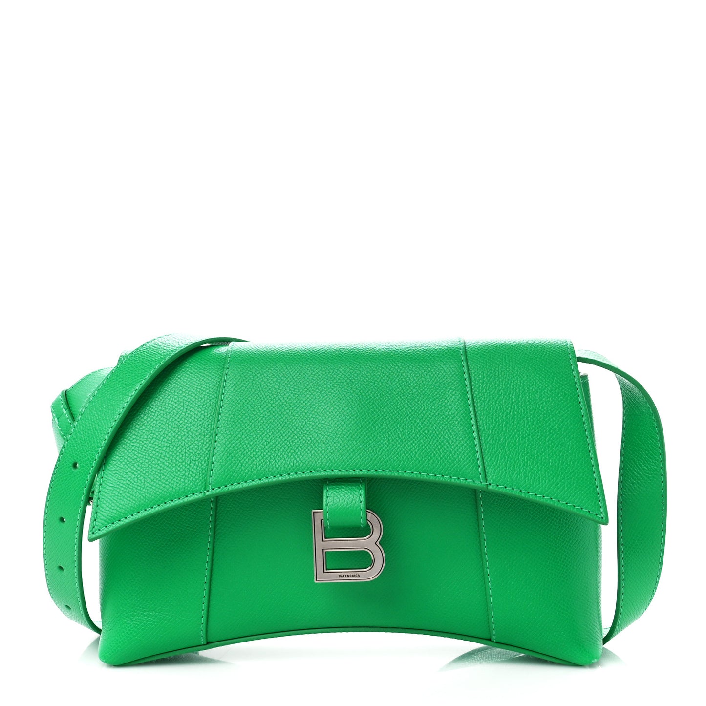 Grained Calfskin XS Downtown Shoulder Bag Vivid Green