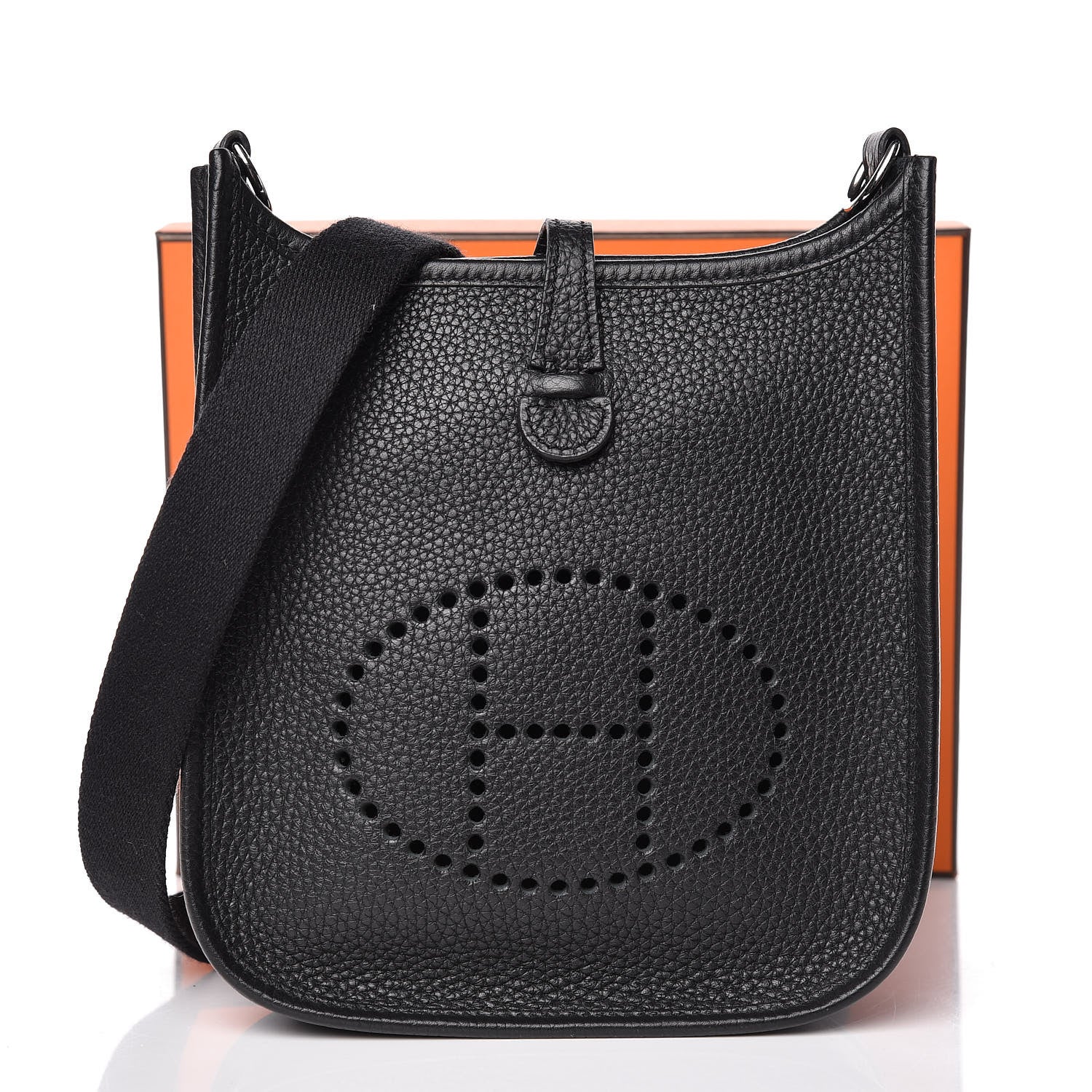 Hermes Taurillon Clemence Evelyne TPM Black 10 of 10