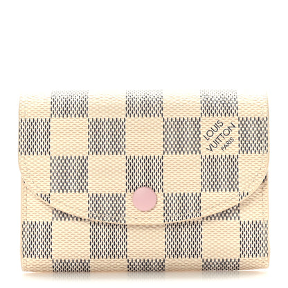 Louis Vuitton Damier Azur Rosalie Coin Purse Rose Ballerine 1 of 7