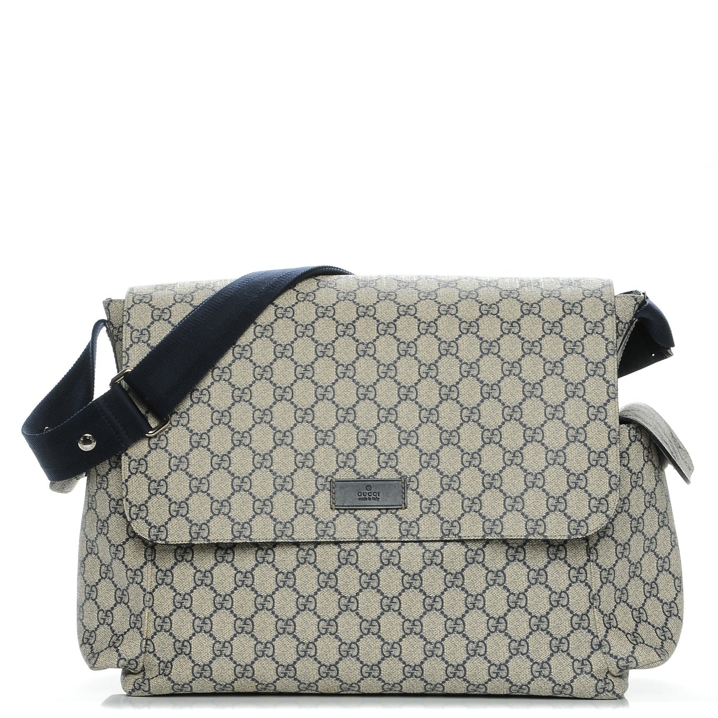 GG Plus Monogram Messenger Diaper Bag Navy