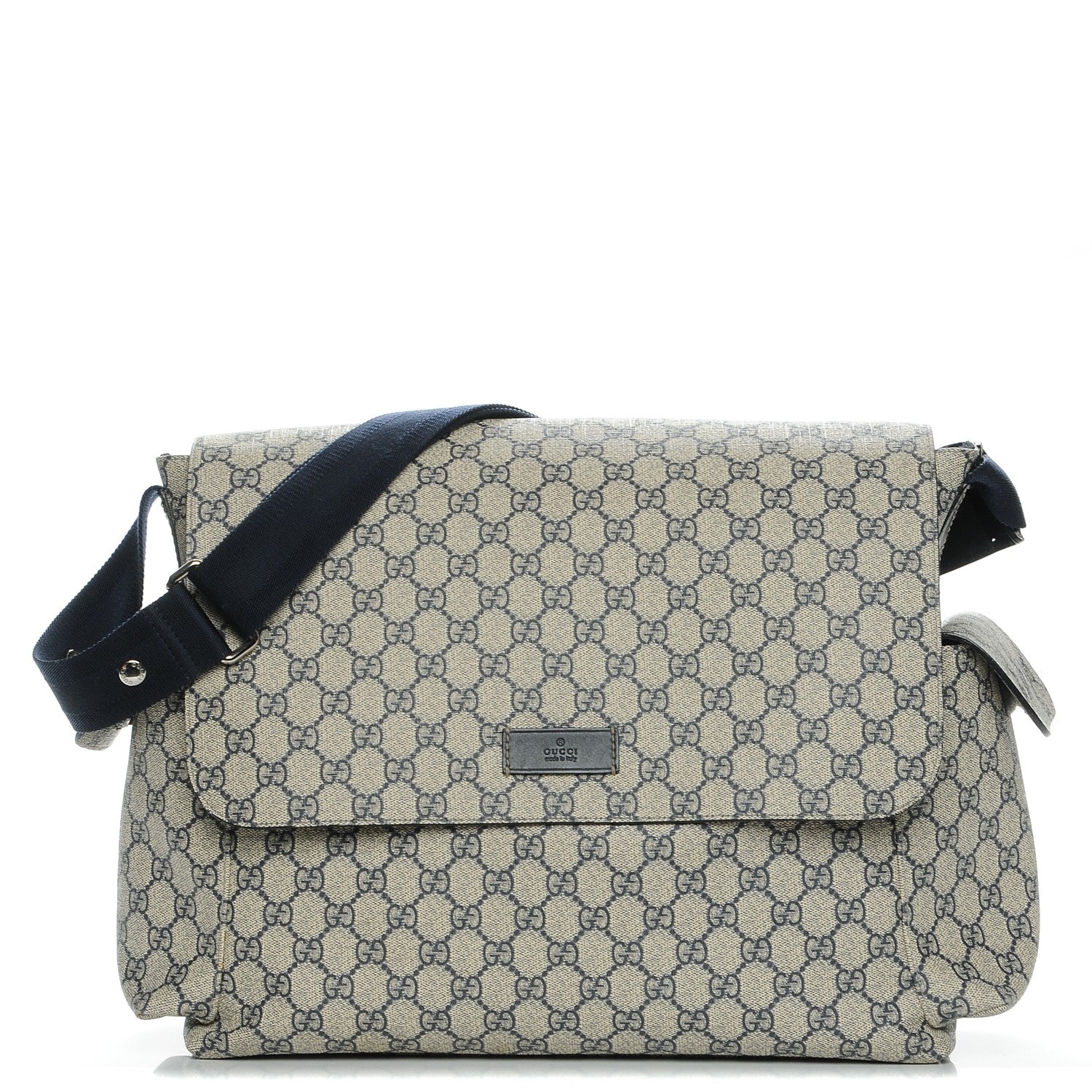 Gucci GG Plus Monogram Messenger Diaper Bag Navy 1 of 7