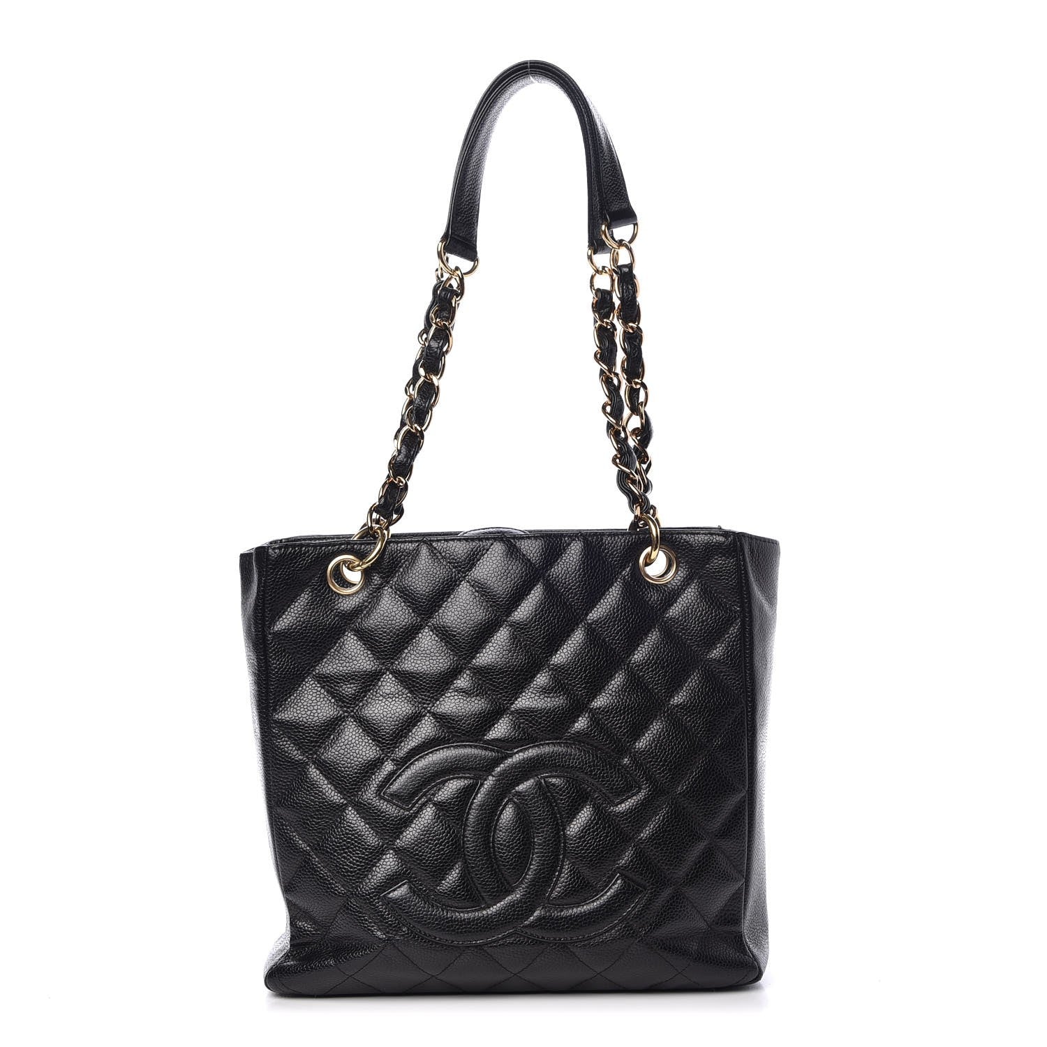 Chanel Caviar Quilted Petit Shopping Tote PST Black 1 of 8