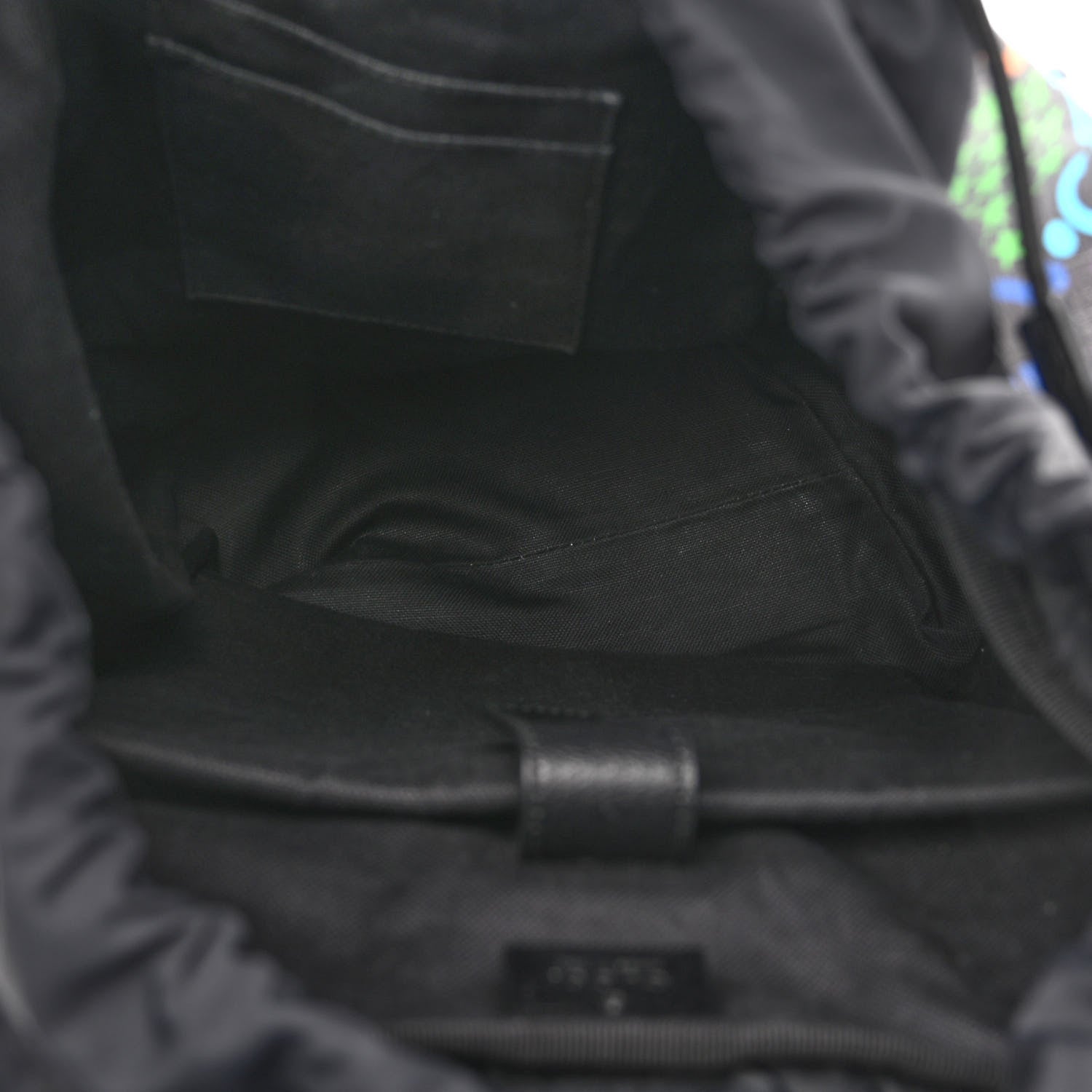 Gucci GG Supreme Monogram Psychedelic Medium Double Buckle Backpack Black Multicolor 5 of 10