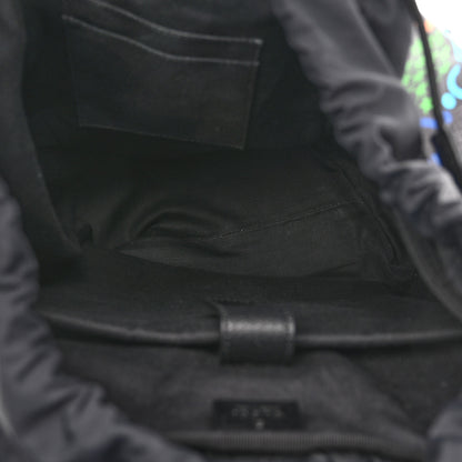 Gucci GG Supreme Monogram Psychedelic Medium Double Buckle Backpack Black Multicolor 5 of 10