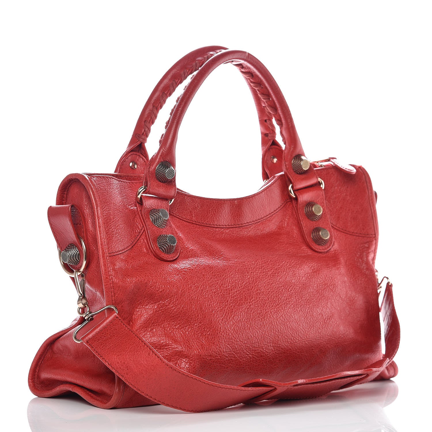 Balenciaga Agneau Giant 21 Rose Gold Hardware City Rouge Coquelicot 3 of 7