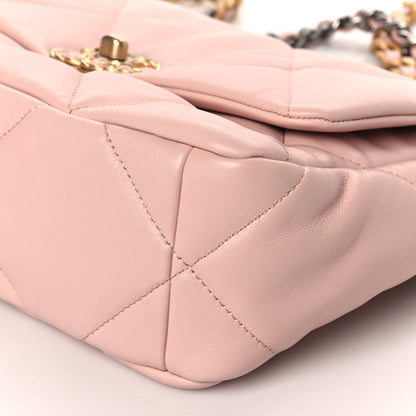Chanel Lambskin Quilted Medium Chanel 19 Flap Light Pink 9 of 9