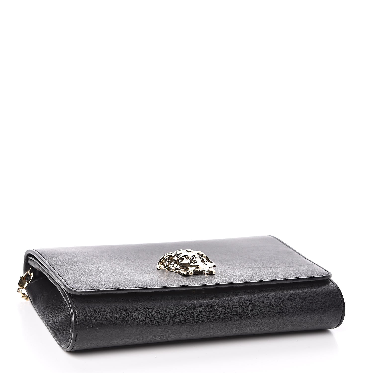 Versace Vitello Palazzo Medusa Evening Clutch Bag Black 4 of 16
