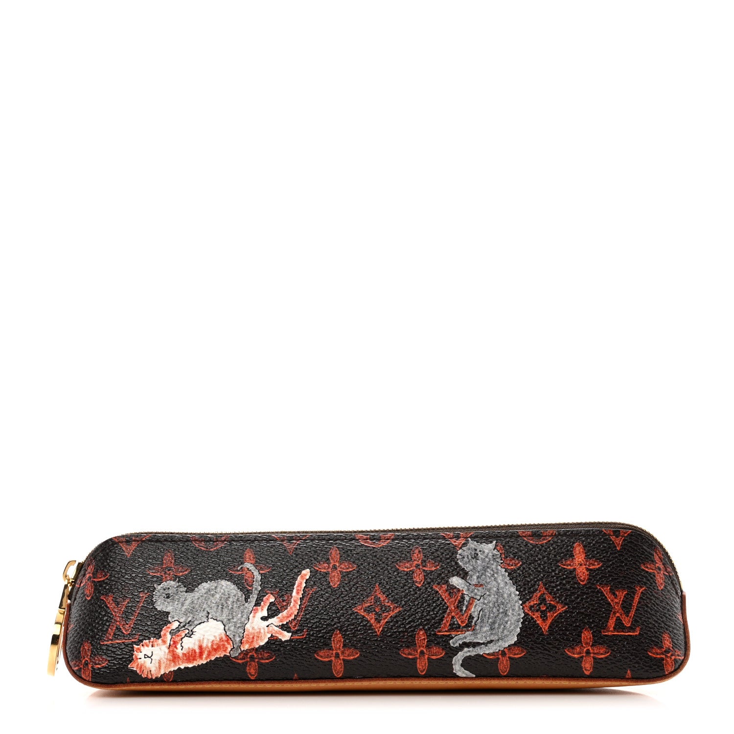 Louis Vuitton Catogram Elizabeth Pouch Orange Marron 1 of 6
