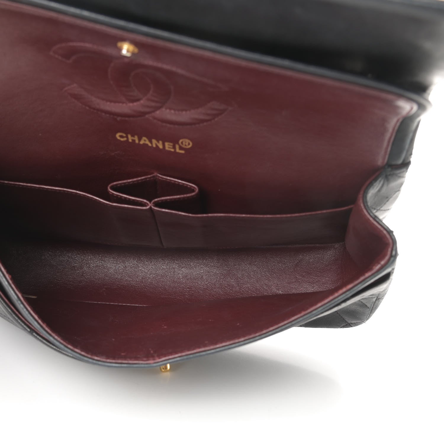 Chanel Lambskin Quilted Medium Double Flap Black 5 of 21