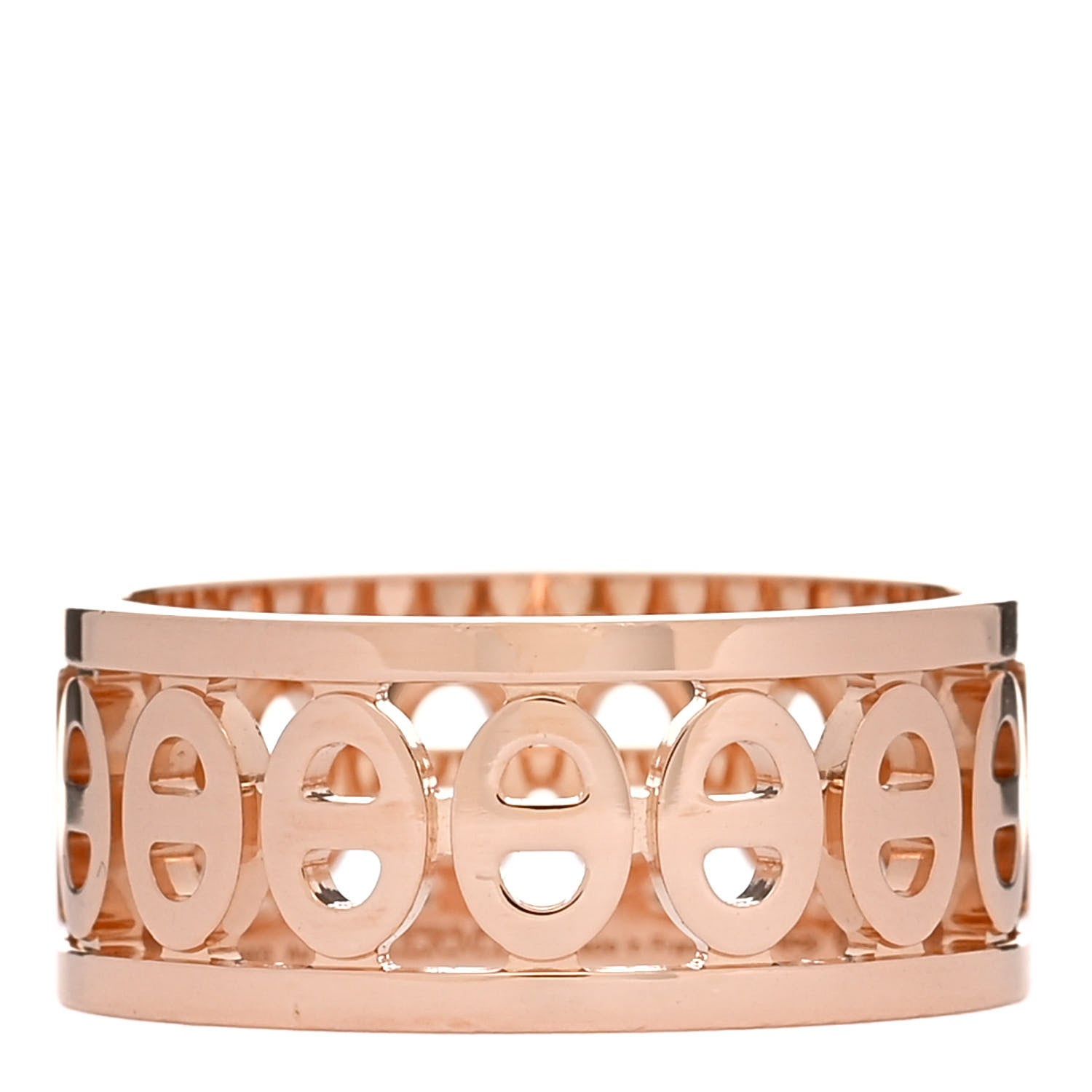 Hermes 18K Rose Gold PM Chaine d'Ancre Divine Ring 52 6 1 of 5