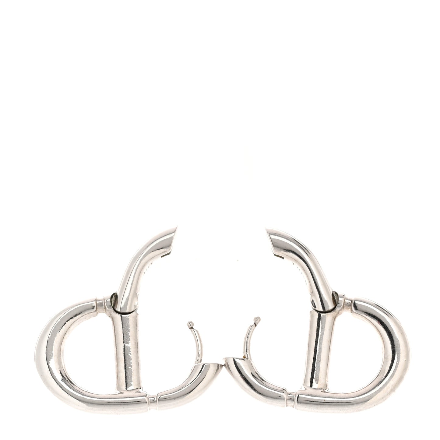 Metal CD Earrings Silver