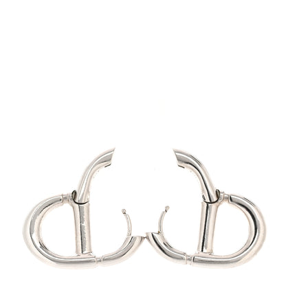 Christian Dior Metal CD Earrings Silver 3 of 4